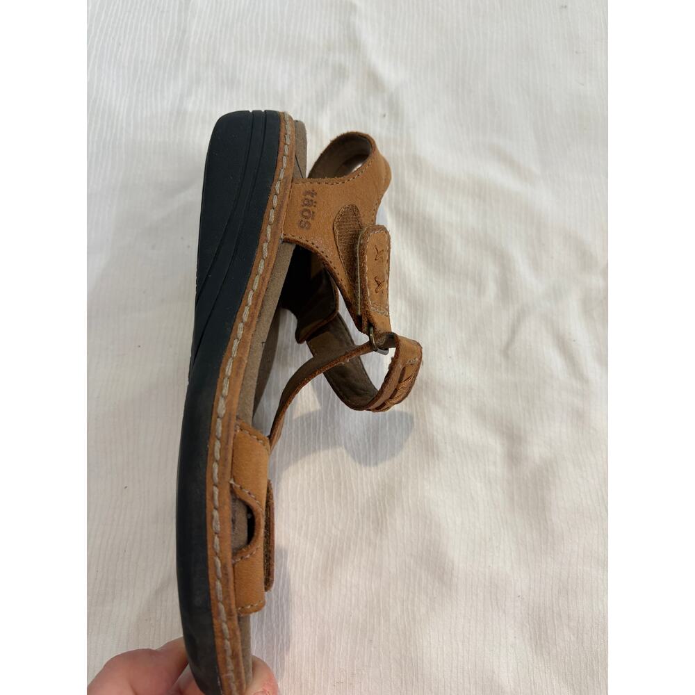 Taos Zenith Sandal Brown Leather Women 6 Comfort Adjustable Z-Strap Arch Support - Picture 7 of 13